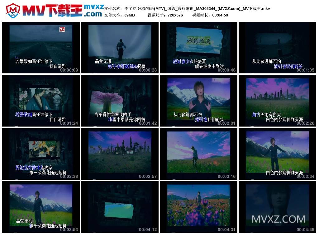 李宇春-冰菊物语(MTV)_国语_流行歌曲_MA303344